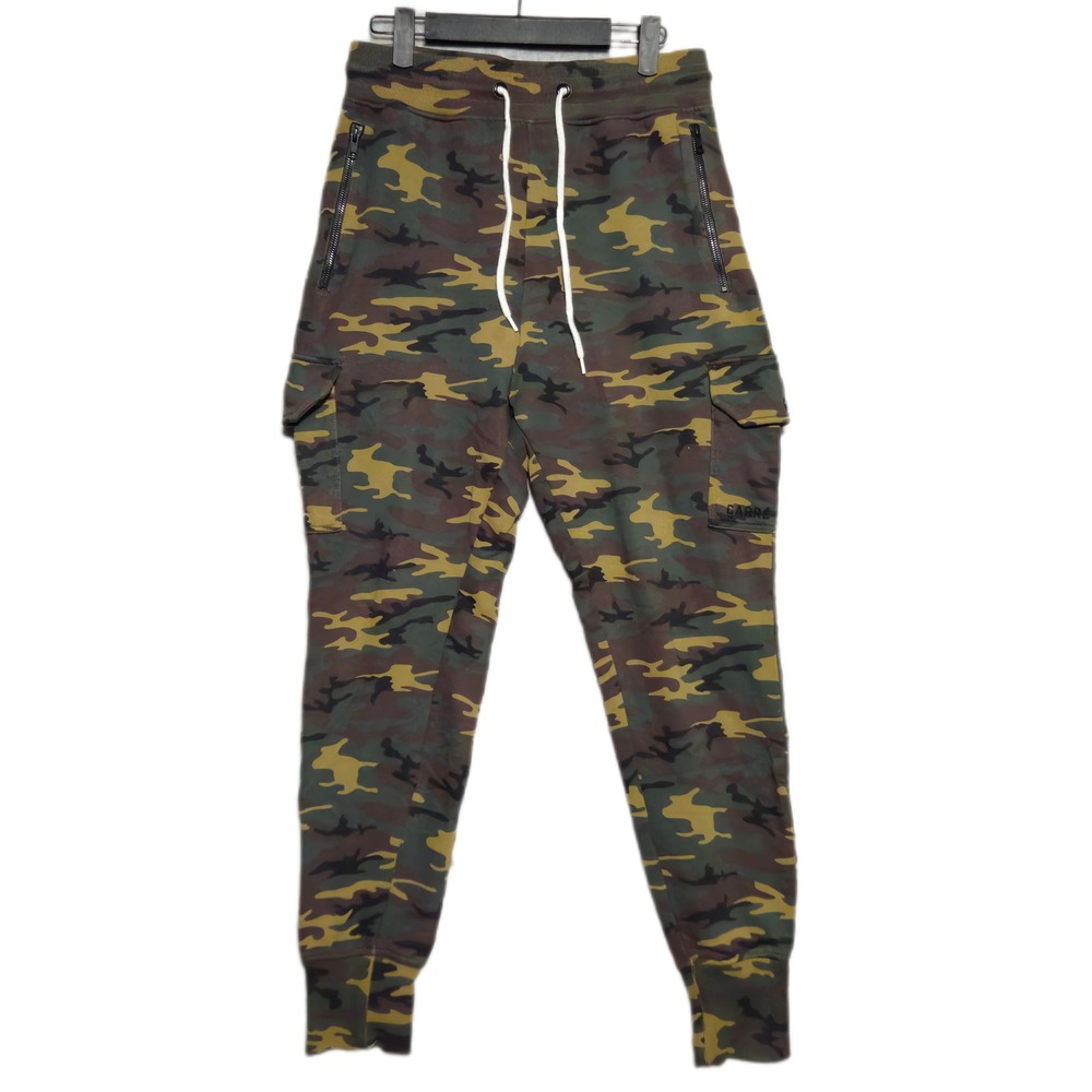 Carre Paris Guerrier Track Pant Mens Medium Camo Cotton Cargo Jogger Sweatpants